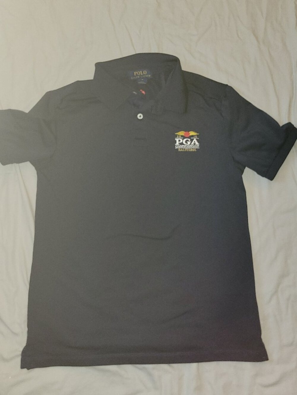 YM (10-12) Ralph Lauren Polo PGA Championship Baltusrol 2016 NAVY Polo